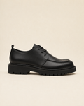 Valtré | Men's Black Leather Belgian Loafer, Slip-On