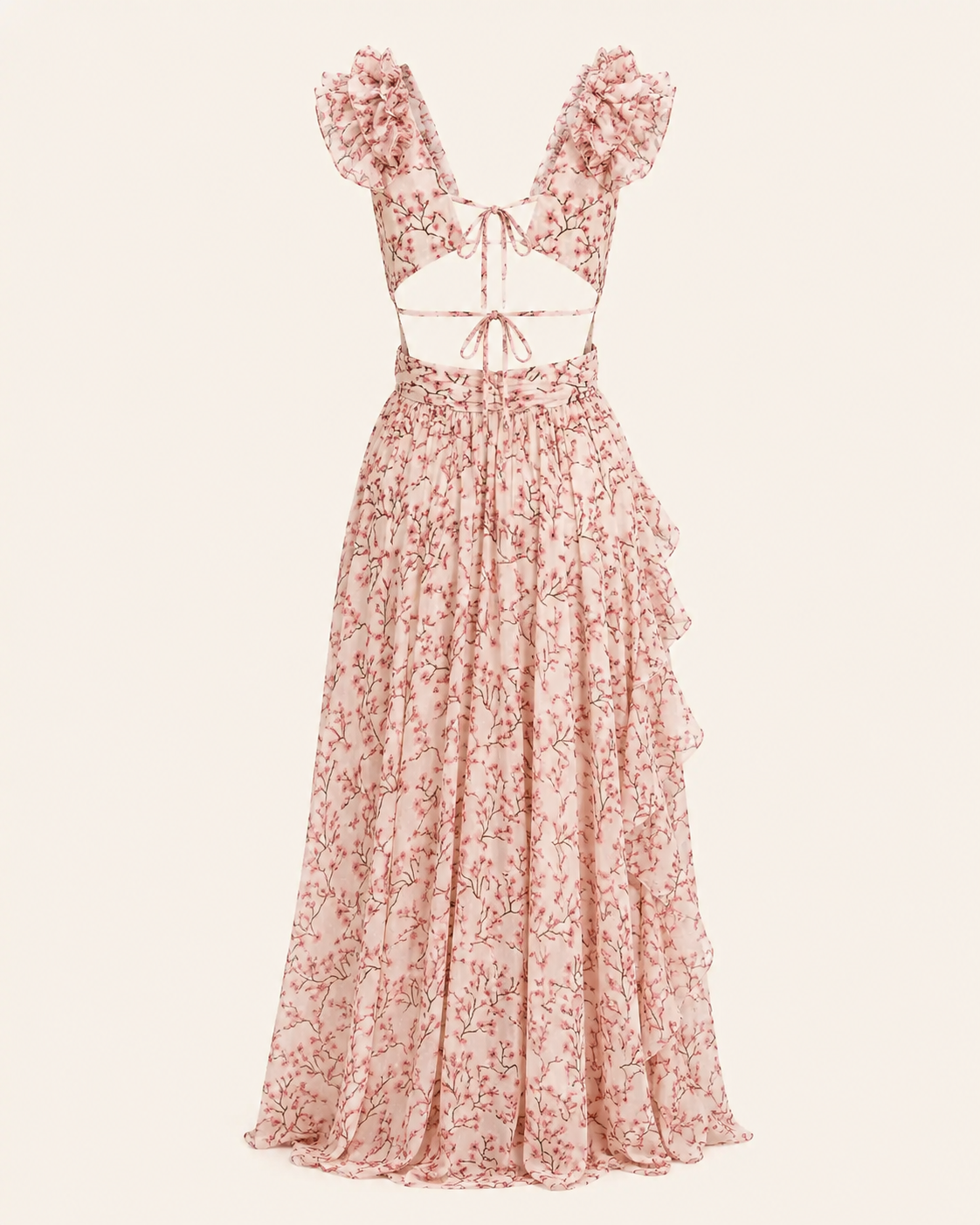 Valtré | Women's Sleeveless Floral Maxi with Lace-Up Back