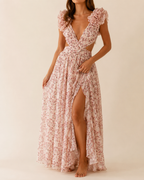 Valtré | Women's Sleeveless Floral Maxi with Lace-Up Back