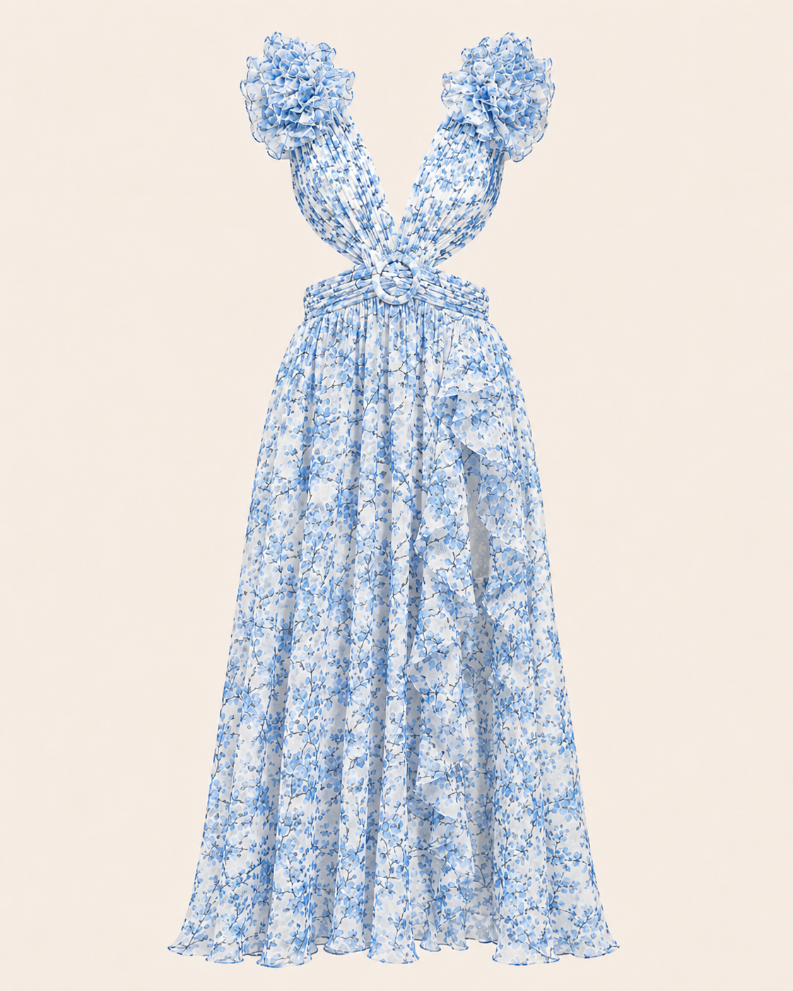 Valtré | Women's Sleeveless Floral Maxi with Lace-Up Back