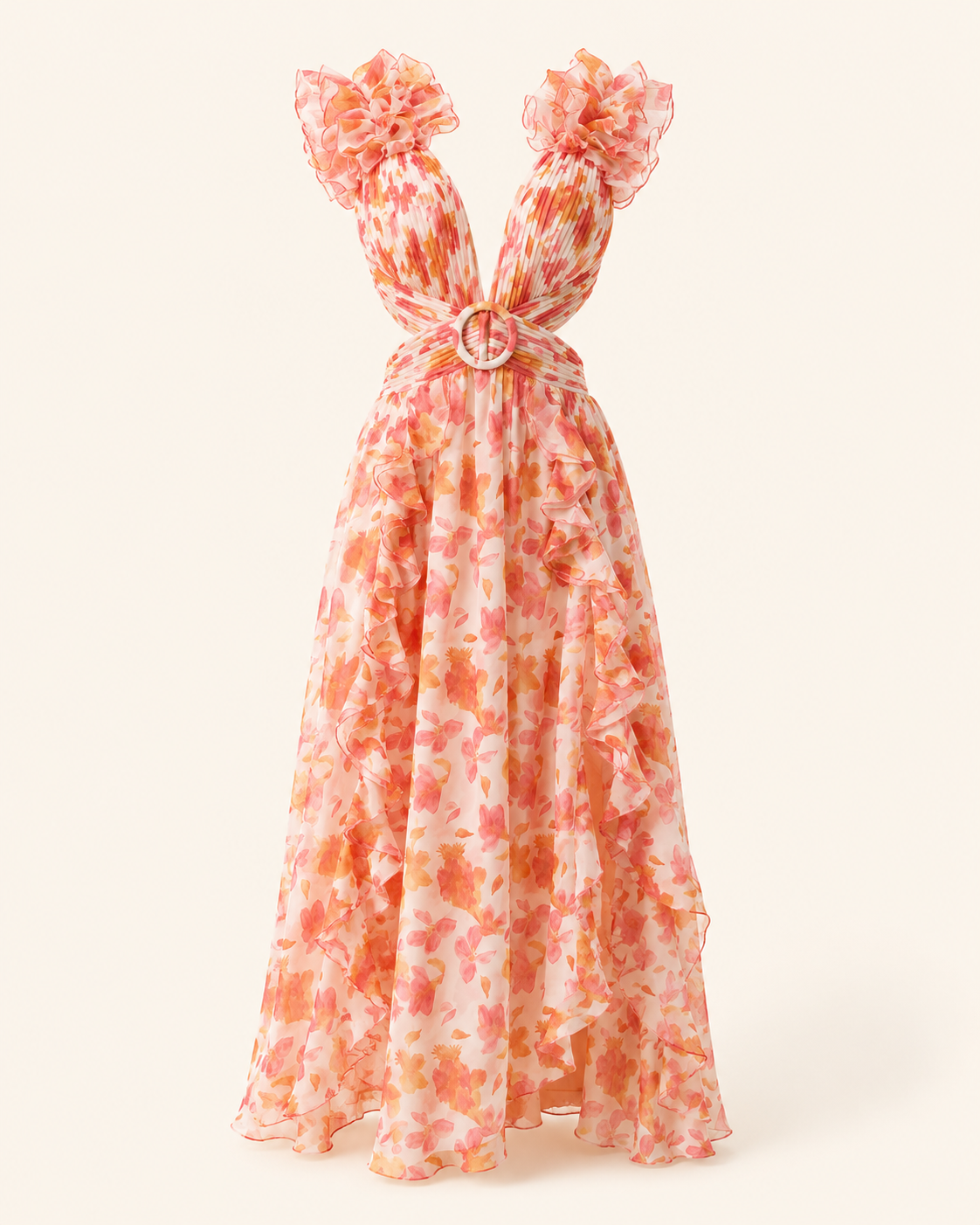 Valtré | Women's Sleeveless Floral Maxi with Lace-Up Back