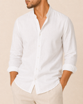 Valtré | Men's Cotton Long-Sleeve Casual Shirt, Côte d'Azur Cut