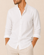 Valtré | Men's Cotton Long-Sleeve Casual Shirt, Côte d'Azur Cut