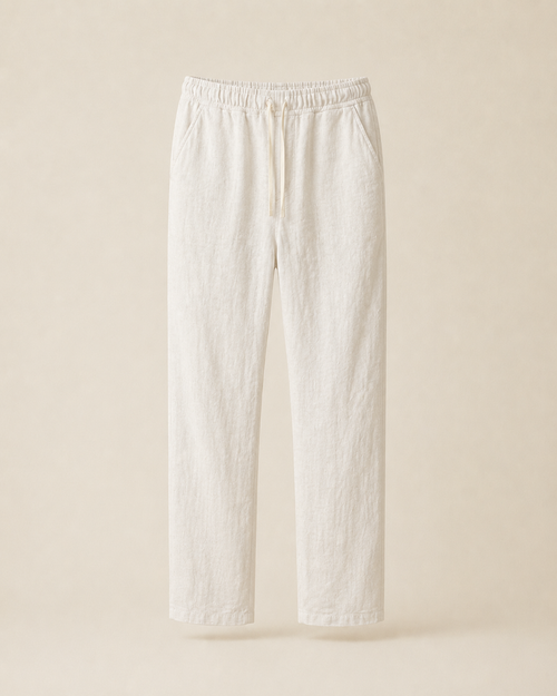 Valtré | Men's Linen Trouser with Elastic Waist, Casual