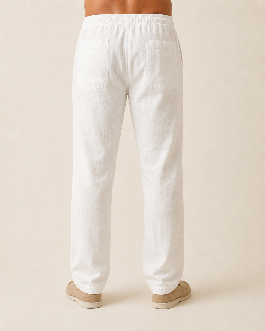 Valtré | Men's Linen Trouser with Elastic Waist, Casual