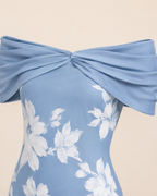 Valtré | Women's Off-Shoulder Mermaid Long Dress with Floral Print