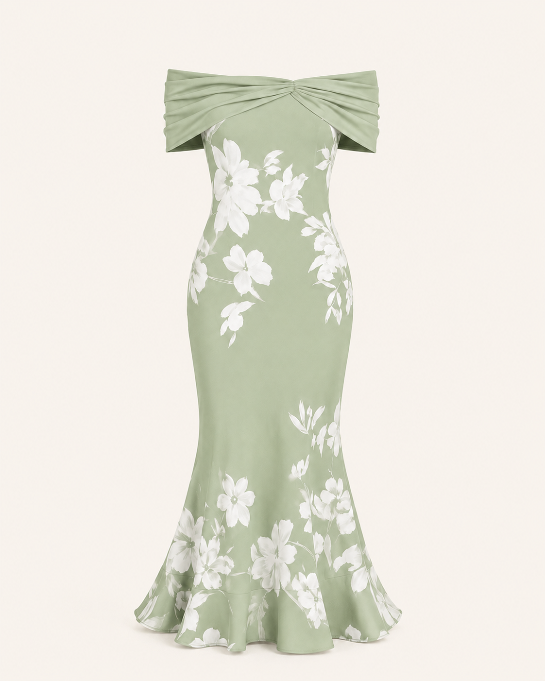 Valtré | Women's Off-Shoulder Mermaid Long Dress with Floral Print