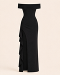 Valtré | Women's Off-Shoulder Long Sheath Dress with Side Slit