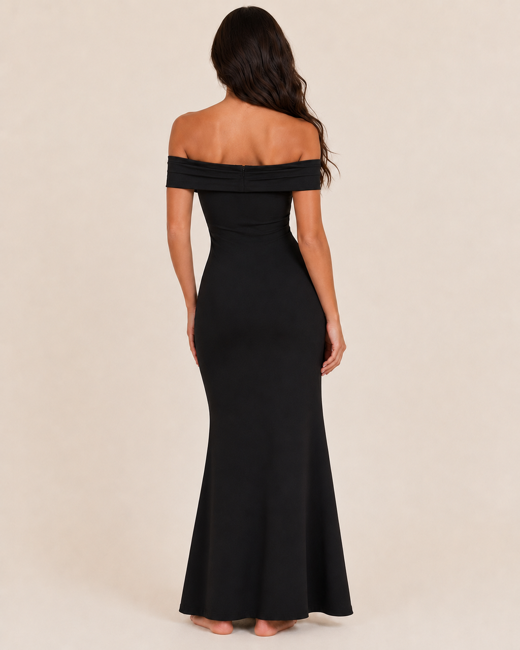 Valtré | Women's Off-Shoulder Long Sheath Dress with Side Slit