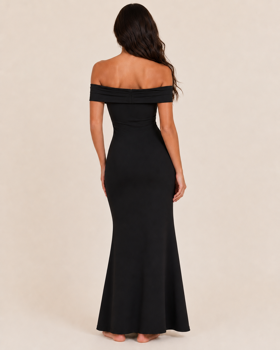 Valtré | Women's Off-Shoulder Long Sheath Dress with Side Slit