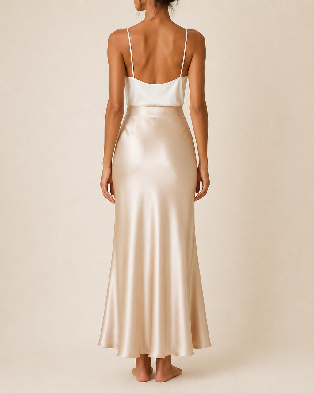 Valtré | Women's Ankle-Length Satin Skirt, Mermaid Silhouette