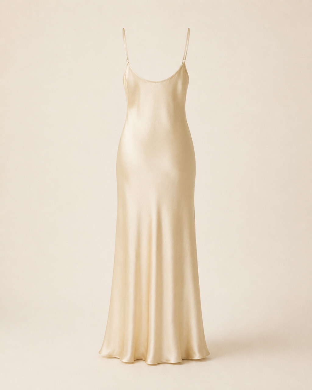 Valtré | Women's Satin Slip Midi Dress, Spaghetti Strap