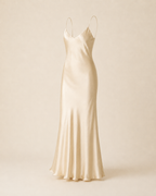 Valtré | Women's Satin Slip Midi Dress, Spaghetti Strap