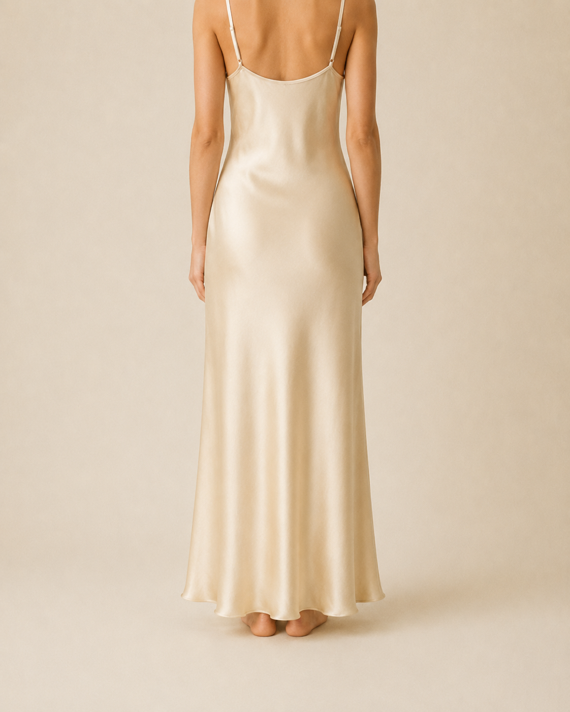 Valtré | Women's Satin Slip Midi Dress, Spaghetti Strap