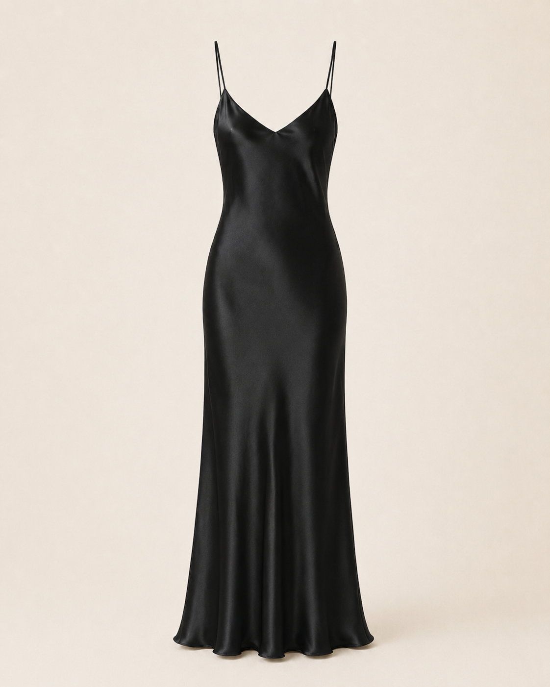 Valtré | Women's Satin Slip Midi Dress, Spaghetti Strap