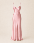 Valtré | Women's Satin Slip Midi Dress, Spaghetti Strap