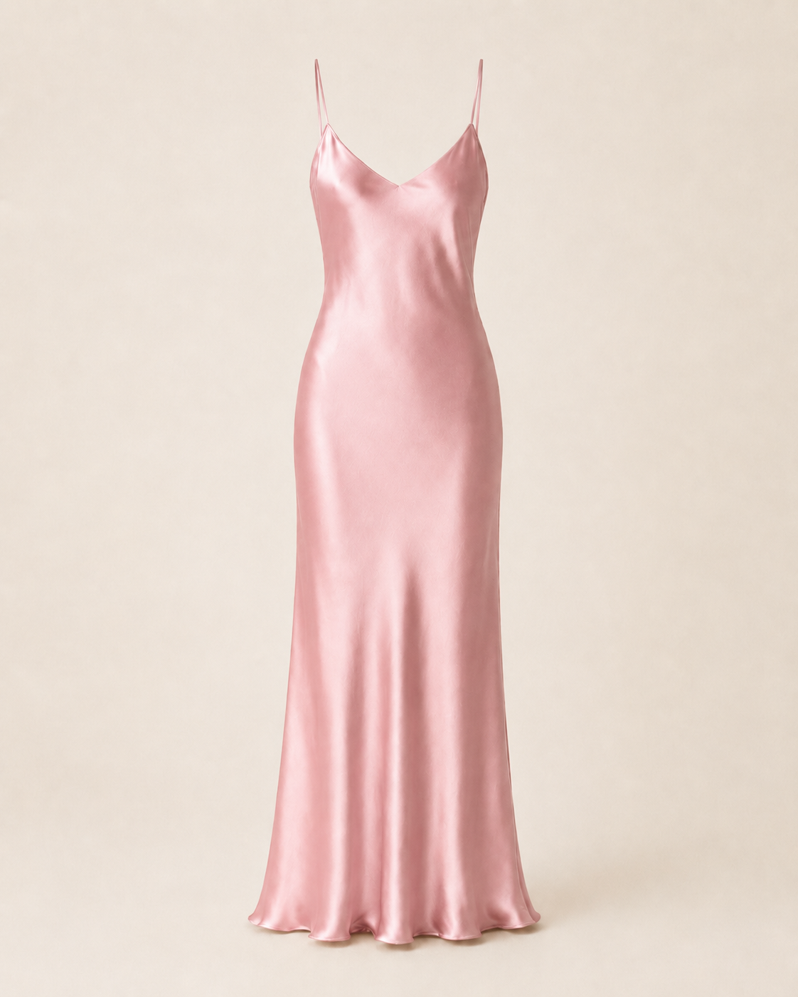 Valtré | Women's Satin Slip Midi Dress, Spaghetti Strap