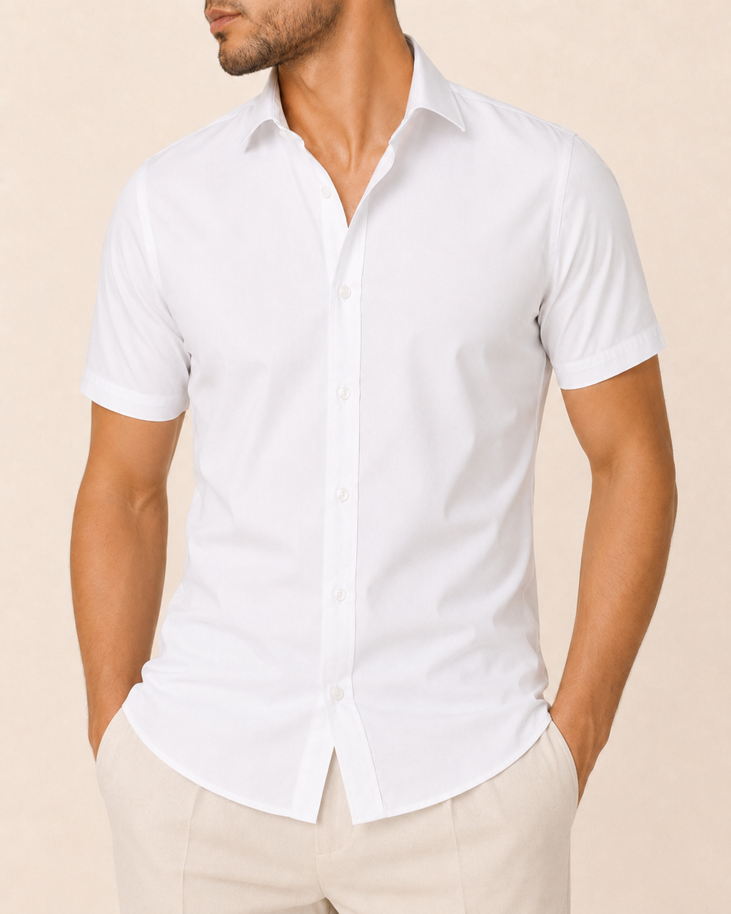 Valtré | Men's Slim-Fit Short-Sleeve Shirt, Smart Casual